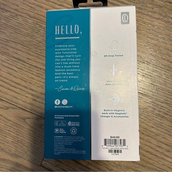 Carson & Quinn MagSafe black case iPhone 12 mini - Picture 5 of 7